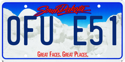 SD license plate 0FUE51