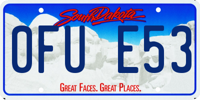 SD license plate 0FUE53
