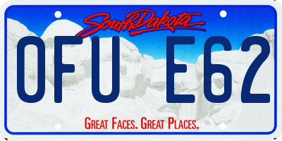 SD license plate 0FUE62
