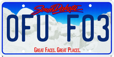 SD license plate 0FUF03