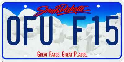 SD license plate 0FUF15
