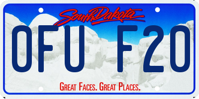 SD license plate 0FUF20