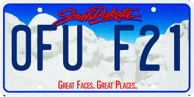 SD license plate 0FUF21