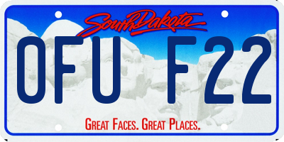 SD license plate 0FUF22