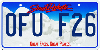 SD license plate 0FUF26