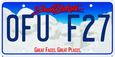 SD license plate 0FUF27