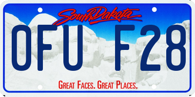 SD license plate 0FUF28
