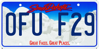 SD license plate 0FUF29
