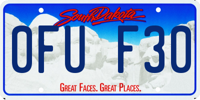 SD license plate 0FUF30