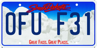 SD license plate 0FUF31