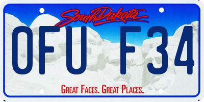 SD license plate 0FUF34