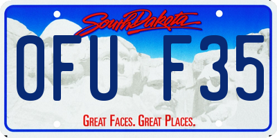 SD license plate 0FUF35