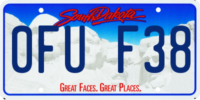 SD license plate 0FUF38