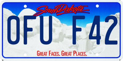 SD license plate 0FUF42