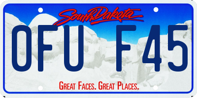 SD license plate 0FUF45