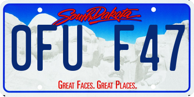 SD license plate 0FUF47