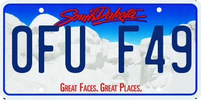 SD license plate 0FUF49