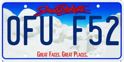 SD license plate 0FUF52