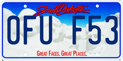 SD license plate 0FUF53