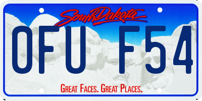 SD license plate 0FUF54