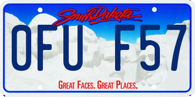 SD license plate 0FUF57