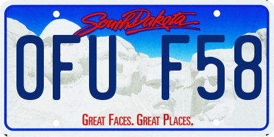 SD license plate 0FUF58