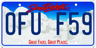 SD license plate 0FUF59