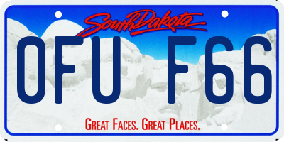 SD license plate 0FUF66