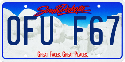 SD license plate 0FUF67