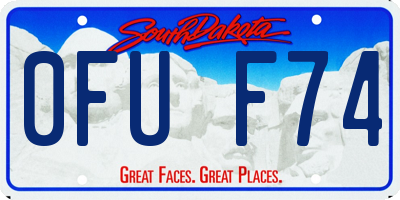 SD license plate 0FUF74