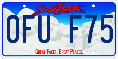SD license plate 0FUF75