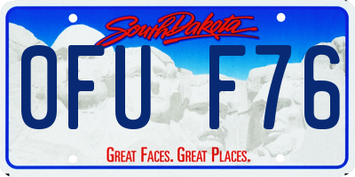 SD license plate 0FUF76