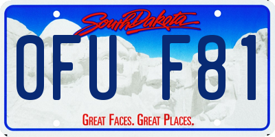 SD license plate 0FUF81