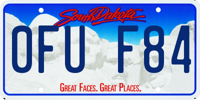 SD license plate 0FUF84