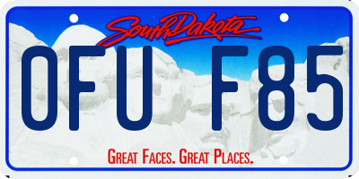 SD license plate 0FUF85