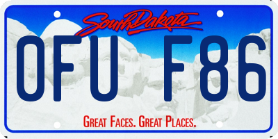SD license plate 0FUF86