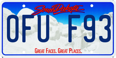 SD license plate 0FUF93
