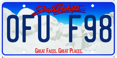 SD license plate 0FUF98