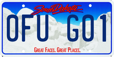 SD license plate 0FUG01