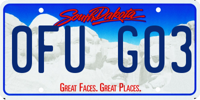 SD license plate 0FUG03