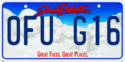 SD license plate 0FUG16