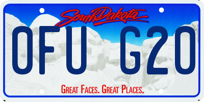 SD license plate 0FUG20