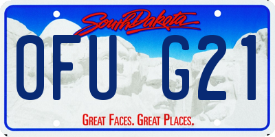 SD license plate 0FUG21