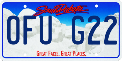 SD license plate 0FUG22