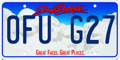 SD license plate 0FUG27