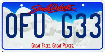 SD license plate 0FUG33