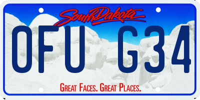 SD license plate 0FUG34