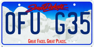 SD license plate 0FUG35