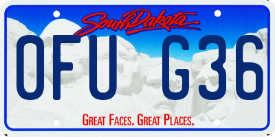 SD license plate 0FUG36