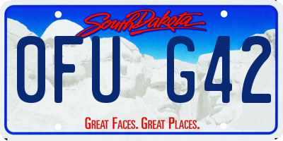 SD license plate 0FUG42